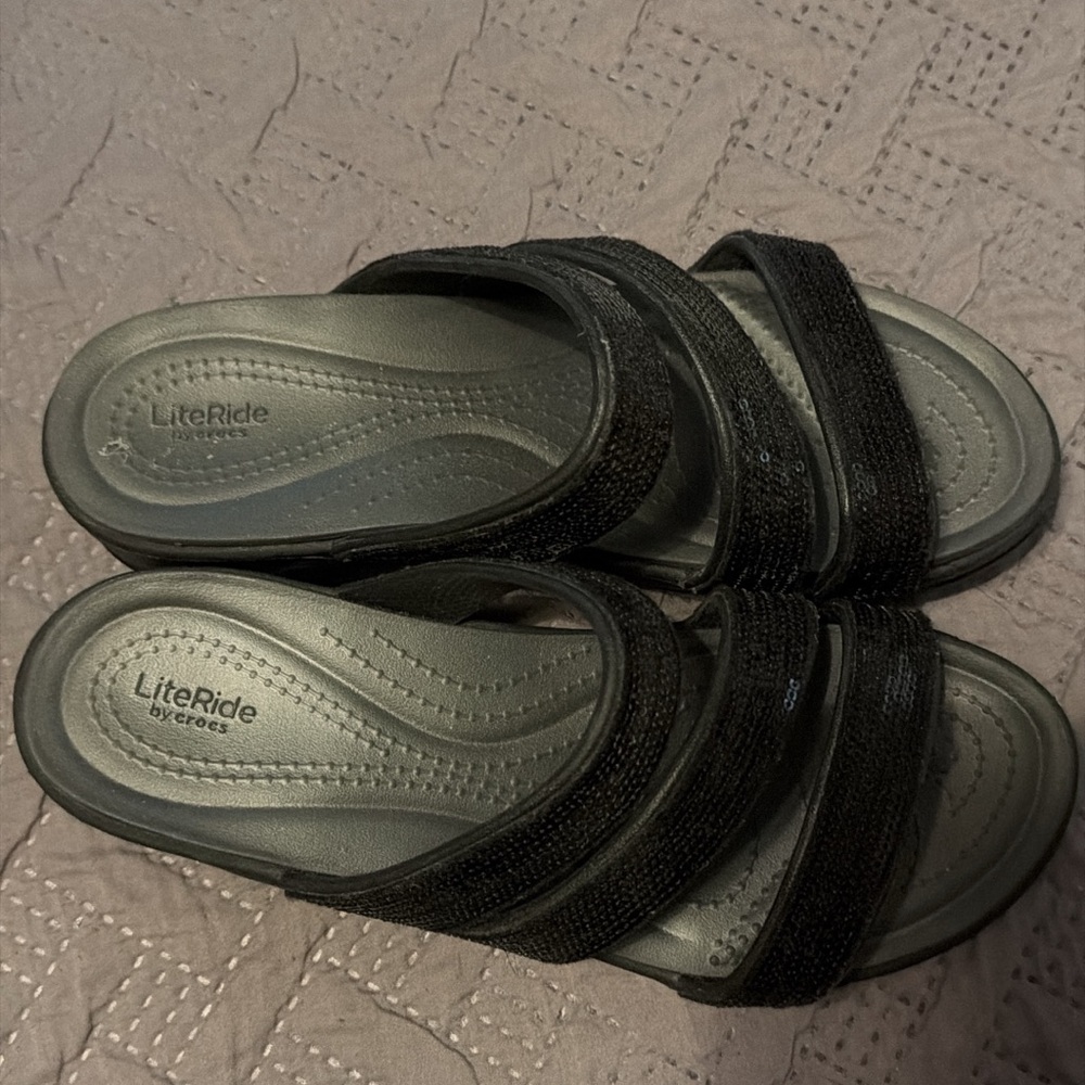 LiteRide by Crocs Women’s Black Slide Sandals
